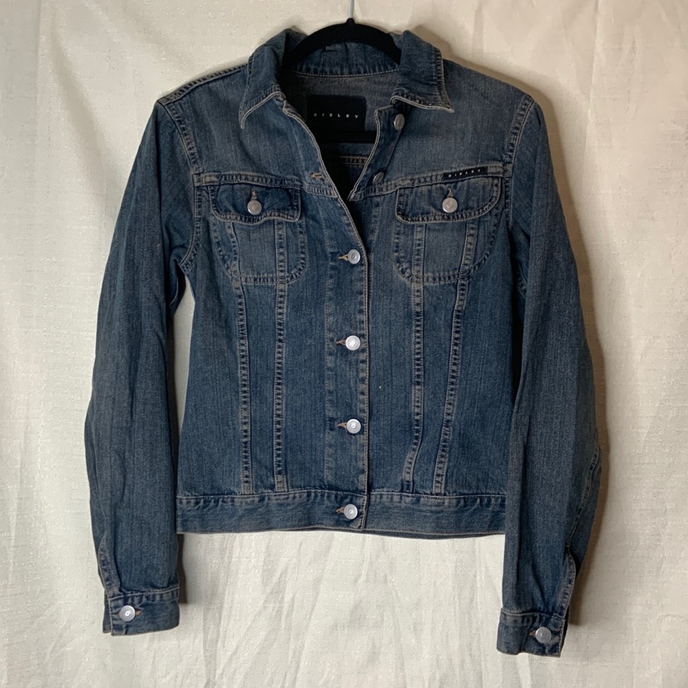 Sisley denim jacket see measurements for size